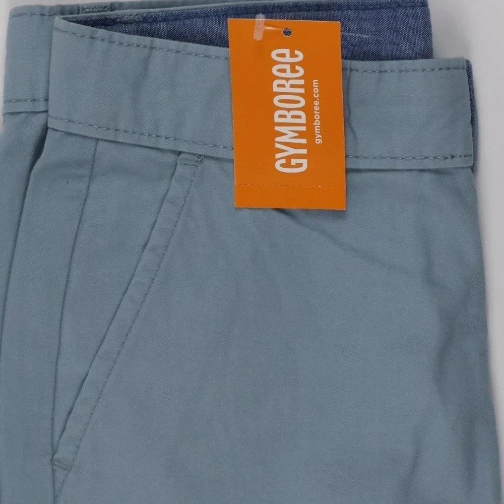 Gymboree Chino Pants Dusty Robin Blue Solid Size 8 Cotton NWT MSRP 44.95